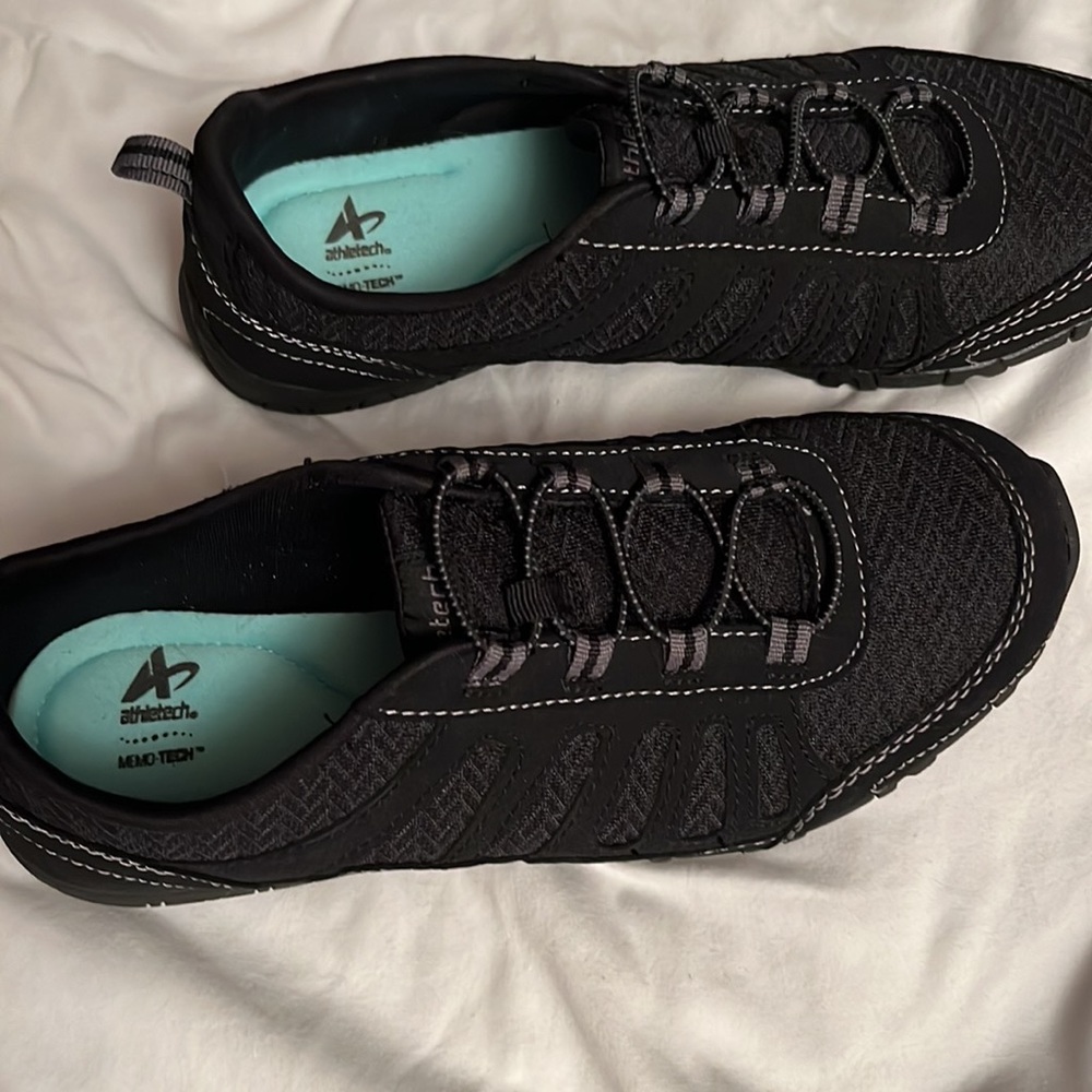 Athletech/Casual Hanley-Womens Black sneaker non-marking soul